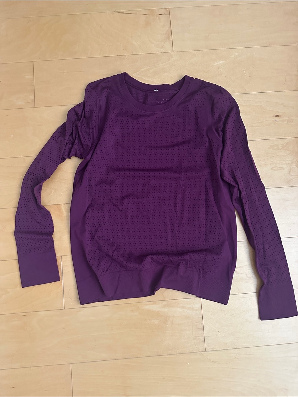 lululemon athletica Deep Purple Perforated Long-Sleeve Top